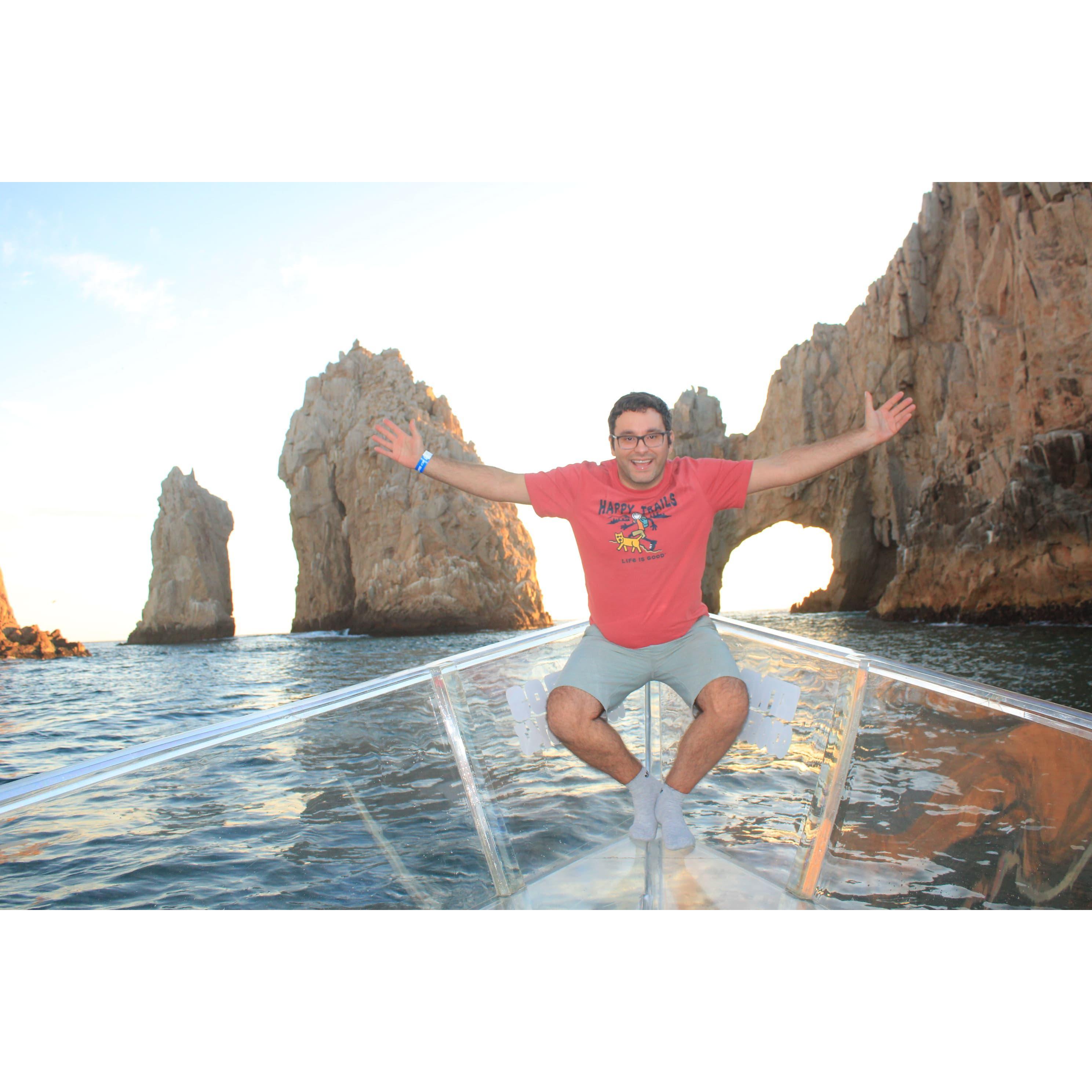 Aaron loving life on the edge