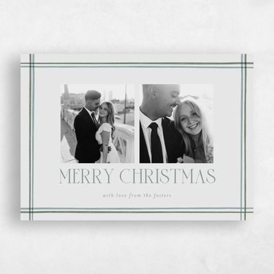 Light Gray, Grey Holiday Card - Lacewood