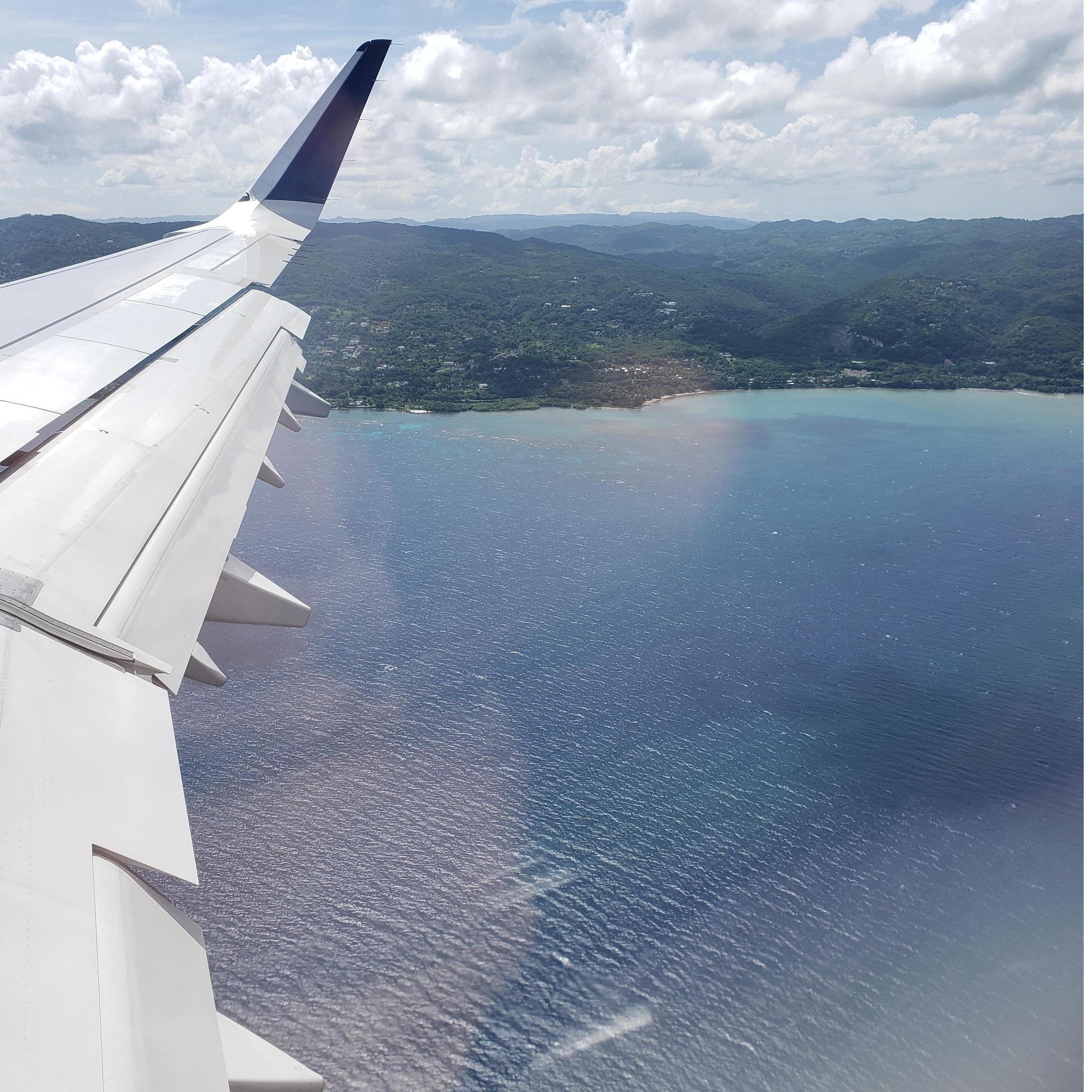 About to land in Jamaica!