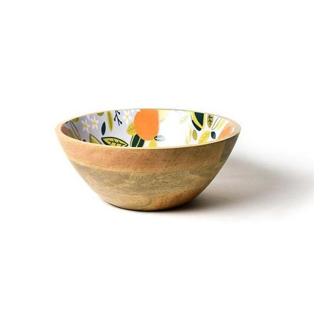Citrus Mango Wood Footed Bowl