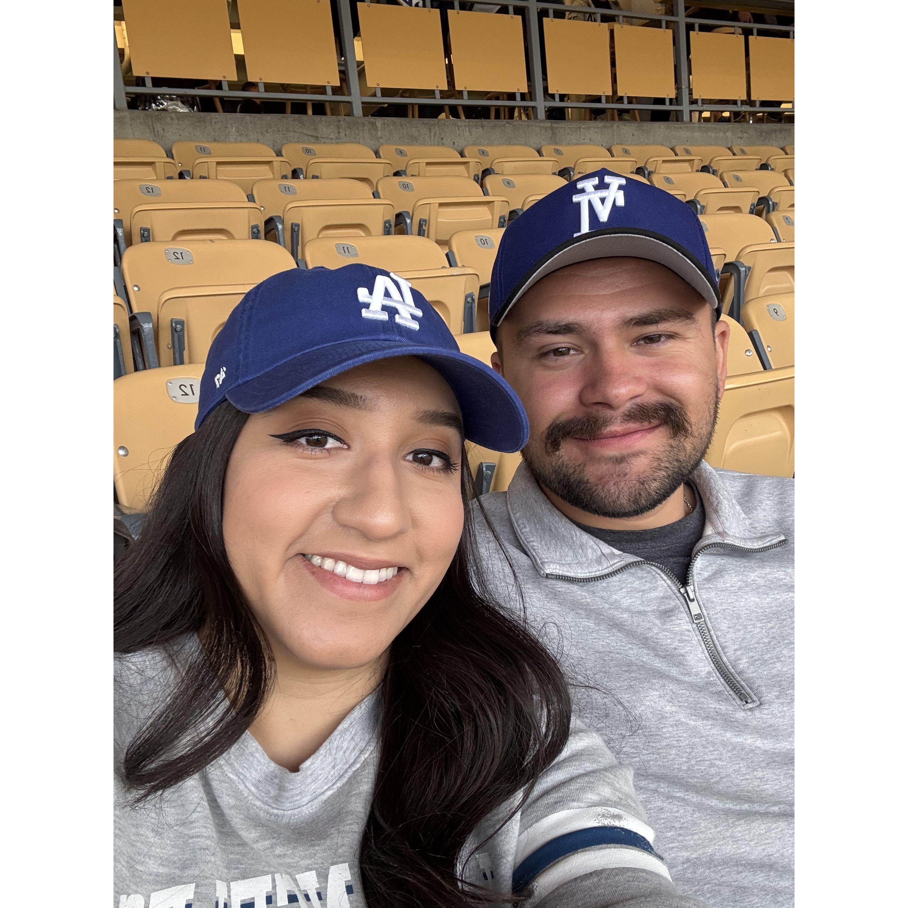 Our first Dodger game together