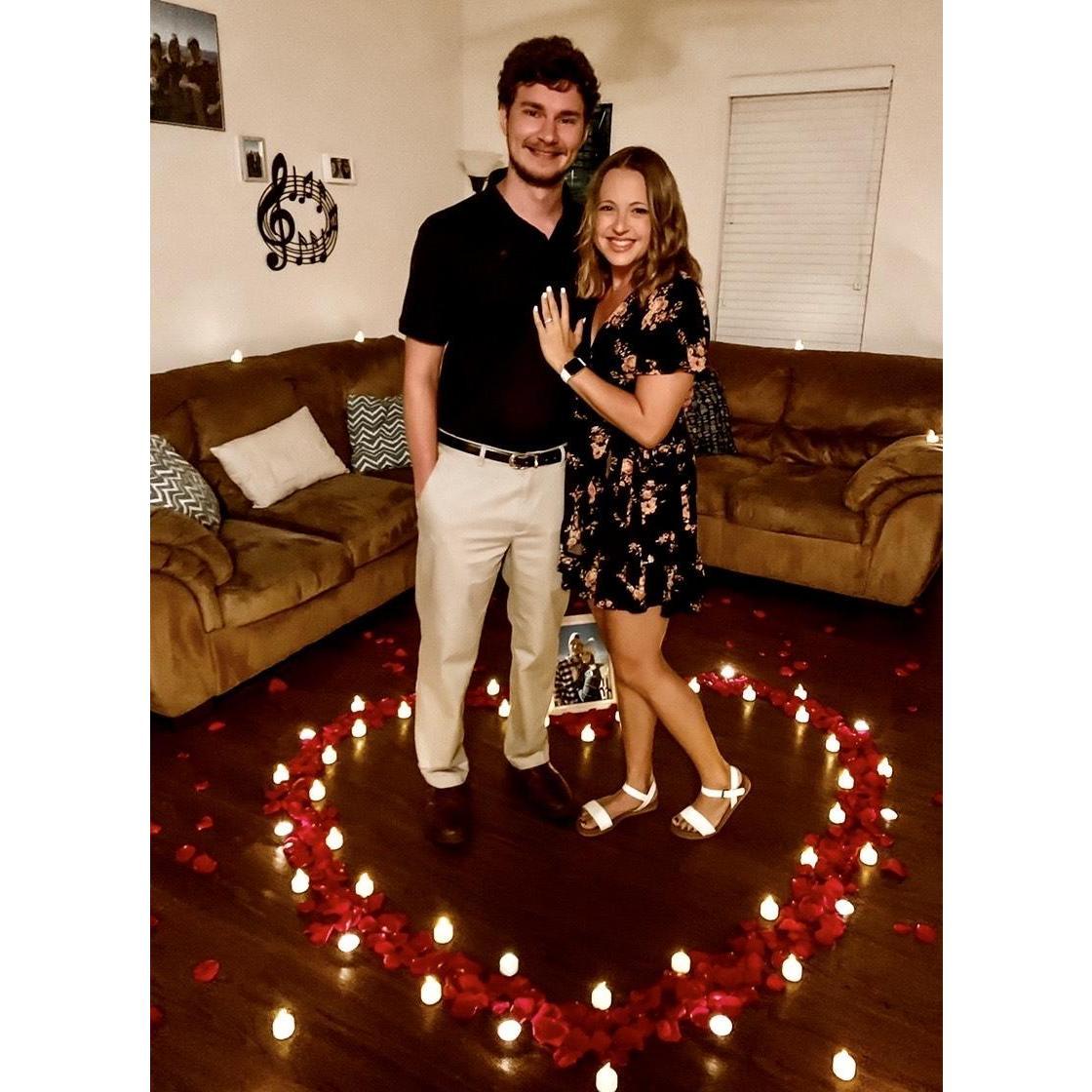 8/8/2020 - Justin proposed! Officially an engaged couple!