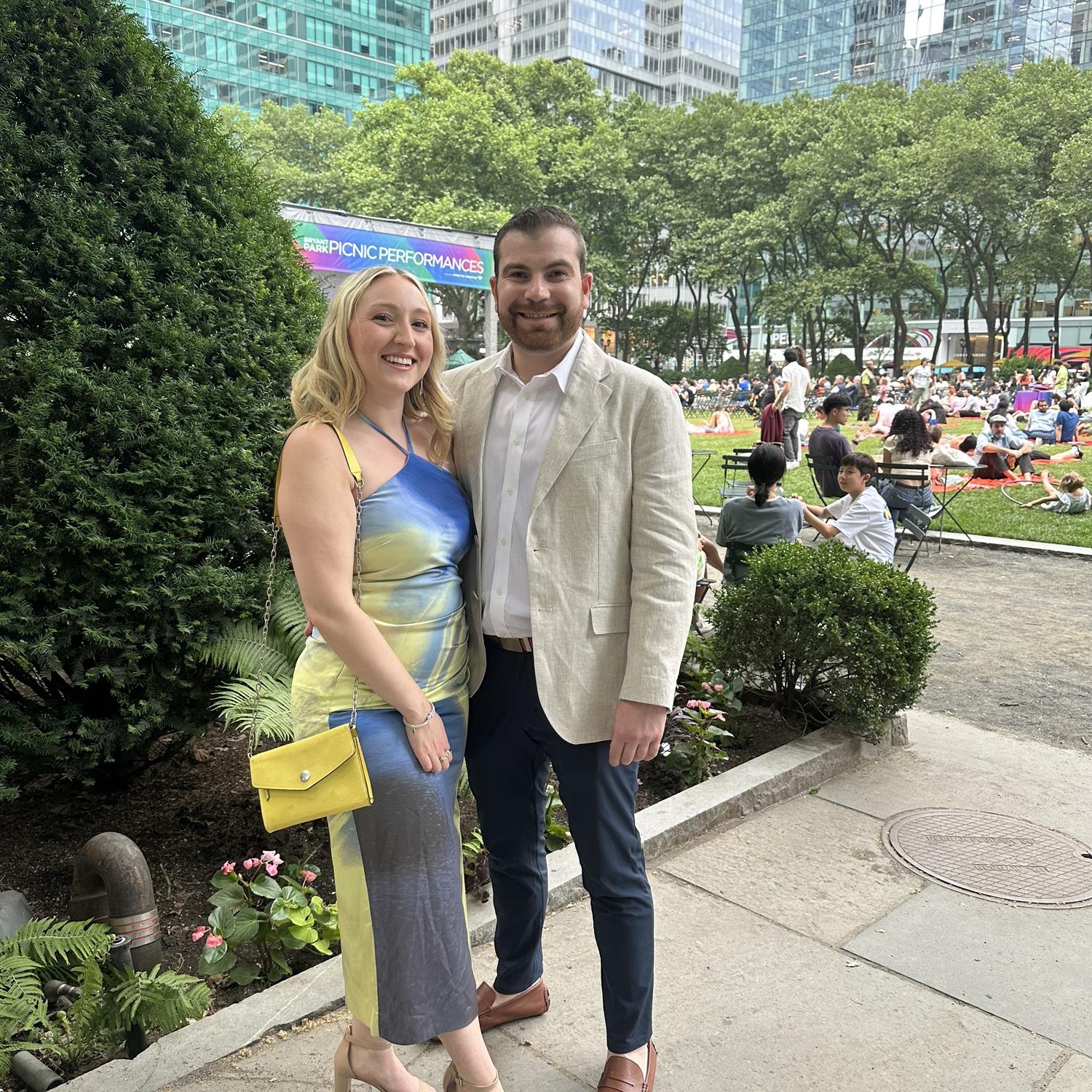 Attending a work event at Bryant Park Grill