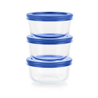 Pyrex Simply Store 6pc 1 Cup Round Glass Food Storage Value Pack