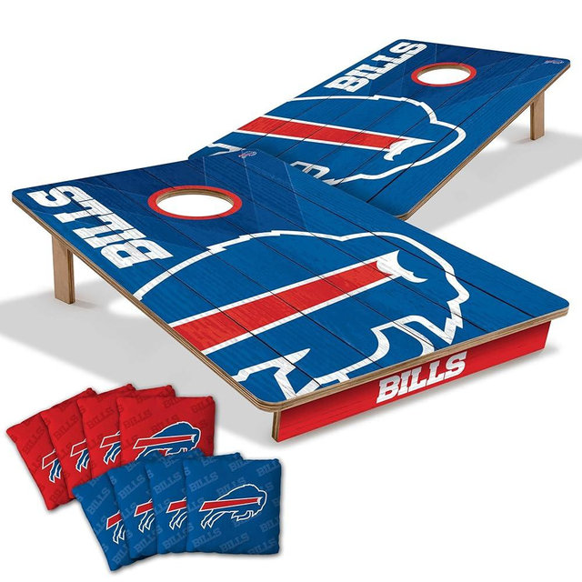 YouTheFan NFL 2’ x 3’ Wood Cornhole Game with Logo Bags