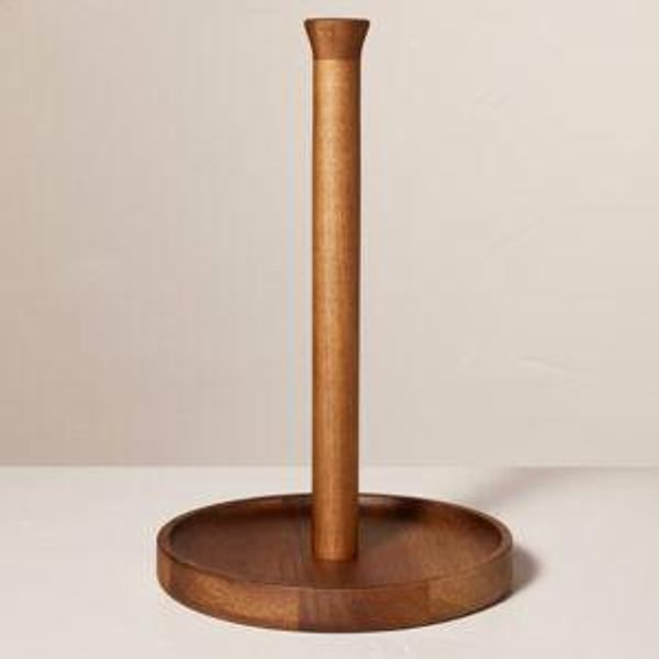 Wooden Paper Towel Holder Brown - Hearth & Hand™ with Magnolia: Acacia Wood, Countertop Design, Varnished Finish