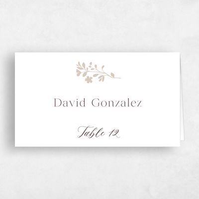 Beige Wedding Place Card - Ysabeau