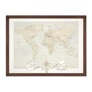 Personalized Anniversary Pushpin World Map