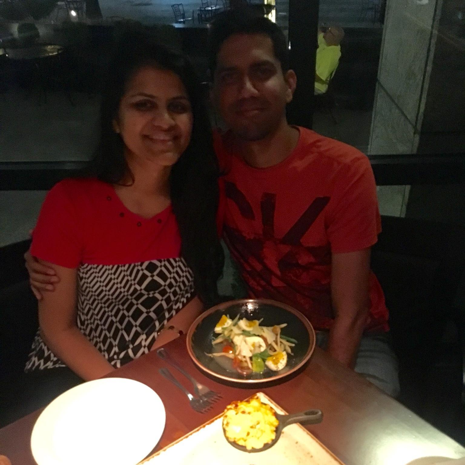 Food lovers. Rumela just slightly more than Sam...