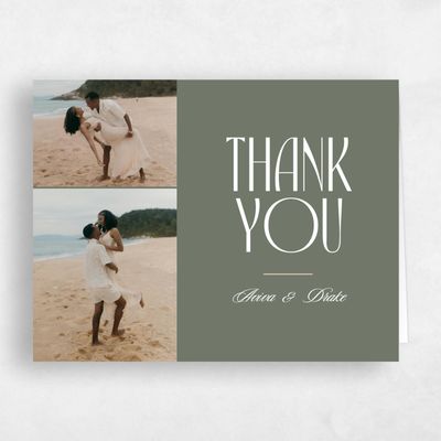 Dark Sage, Green Wedding Thank You - Trogir Photo