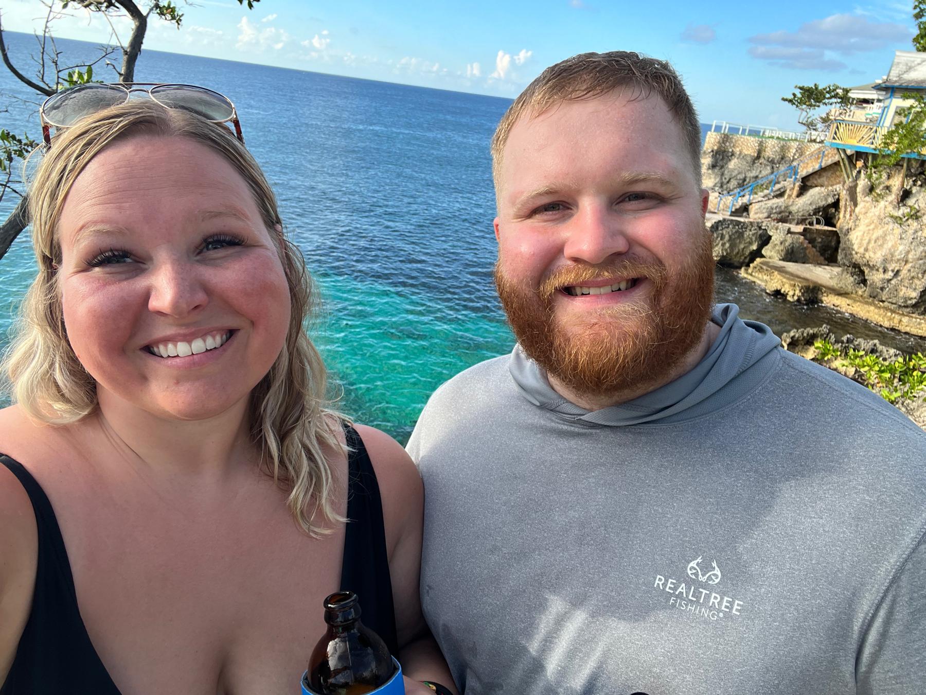 Our first official trip together, Negril Jamaica (where we plan to spend our honeymoon)