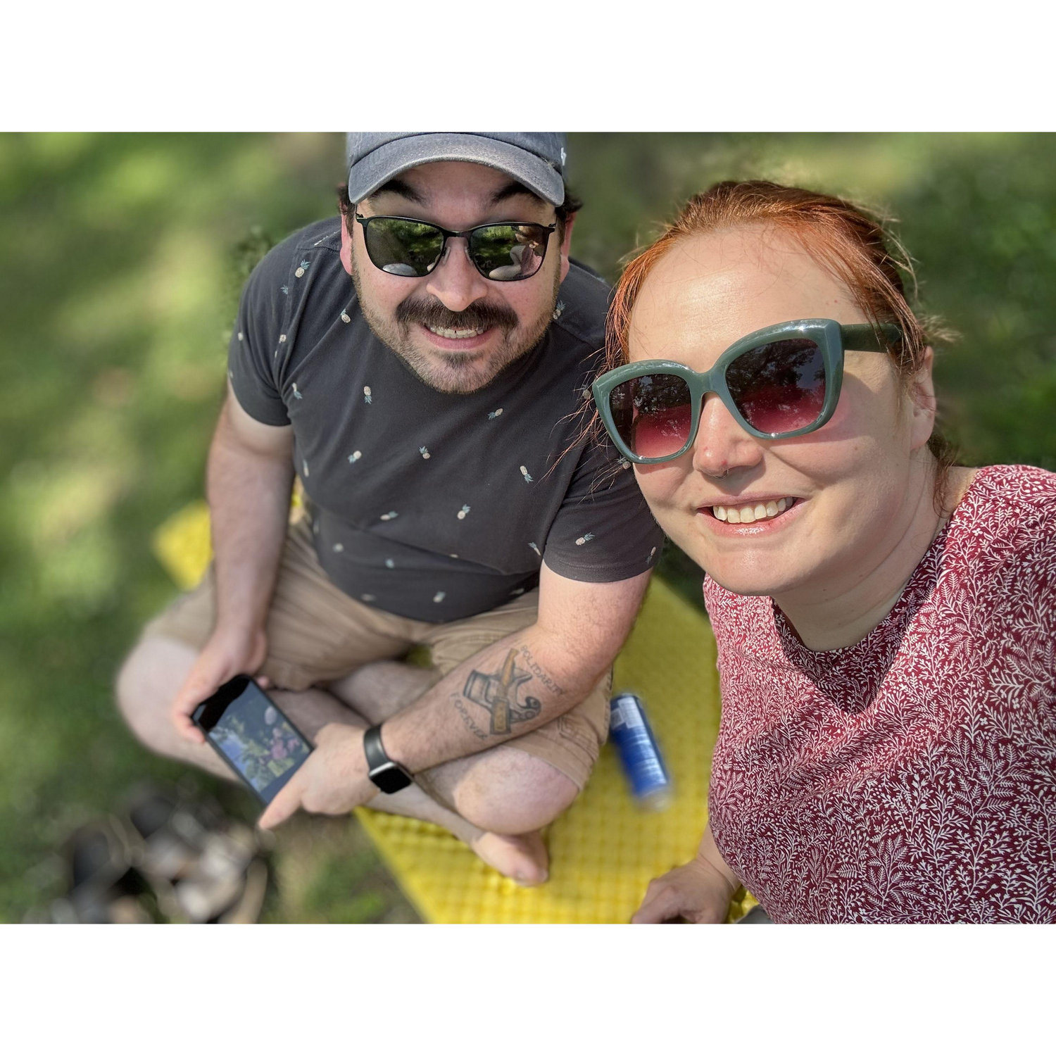 Impromptu picknicing by a river is our love language.
