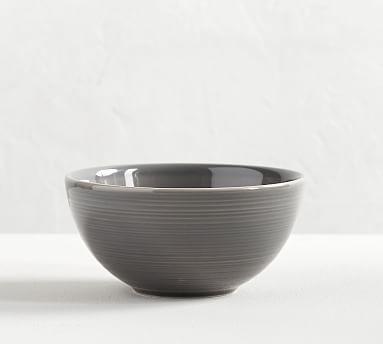 Joshua Stoneware Individual Bowl - Gray, Set of 4
