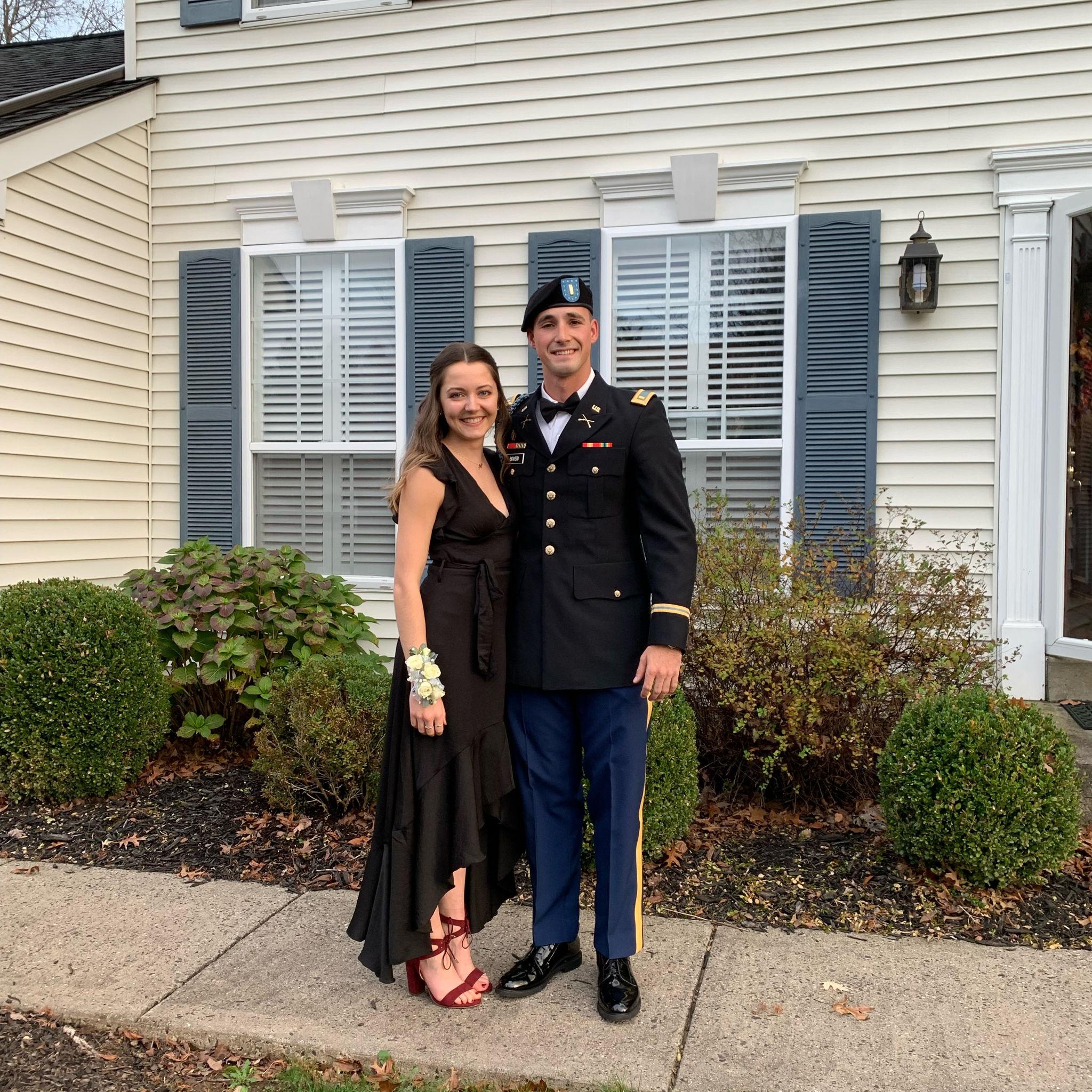 Their very first date - a military ball (not intimidating at all)