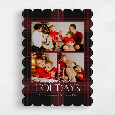 Black Scalloped Holiday Card - Parkside