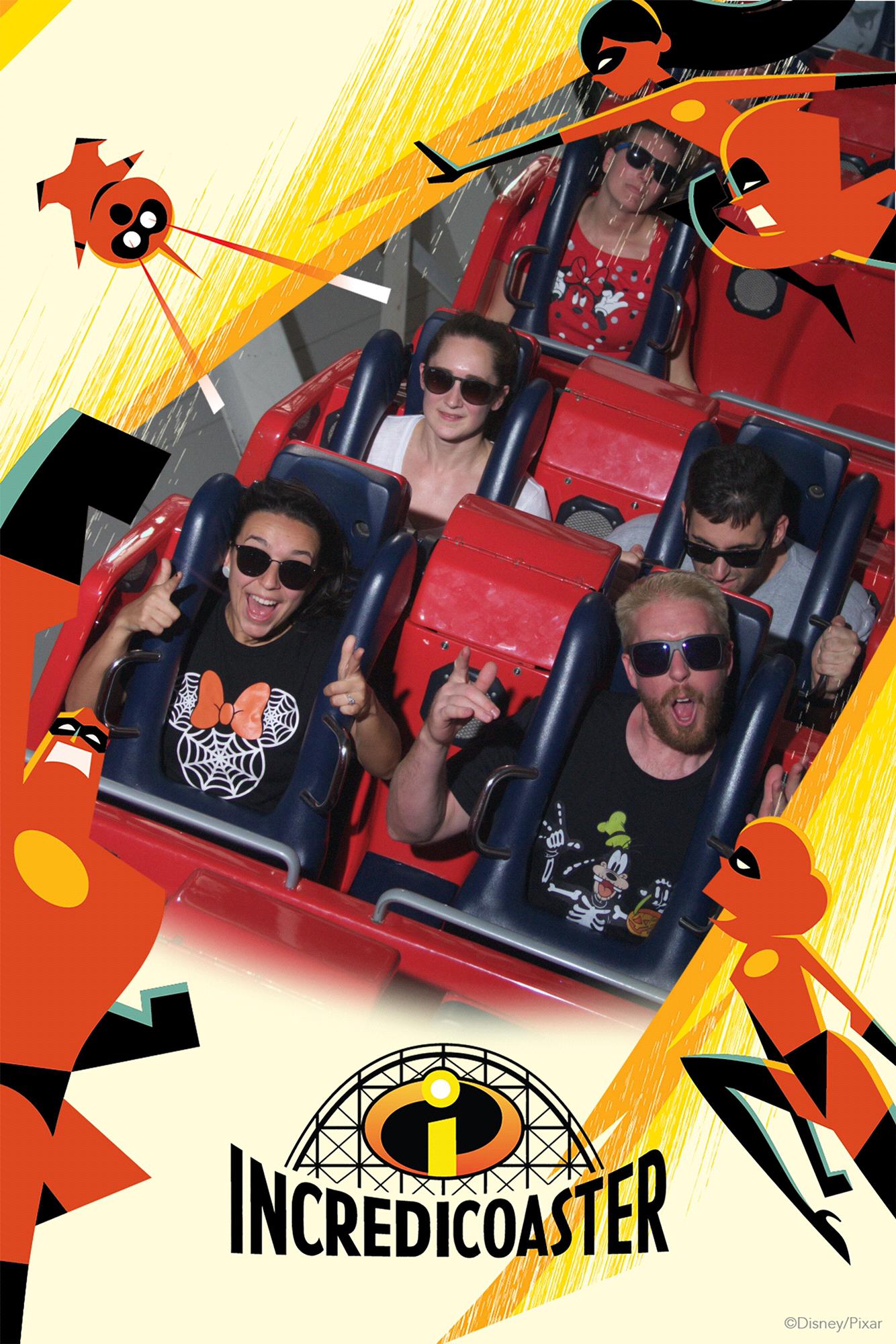 We were able to ride the Incredicoaster 4 times in a single day, we finally got the photo timing right!