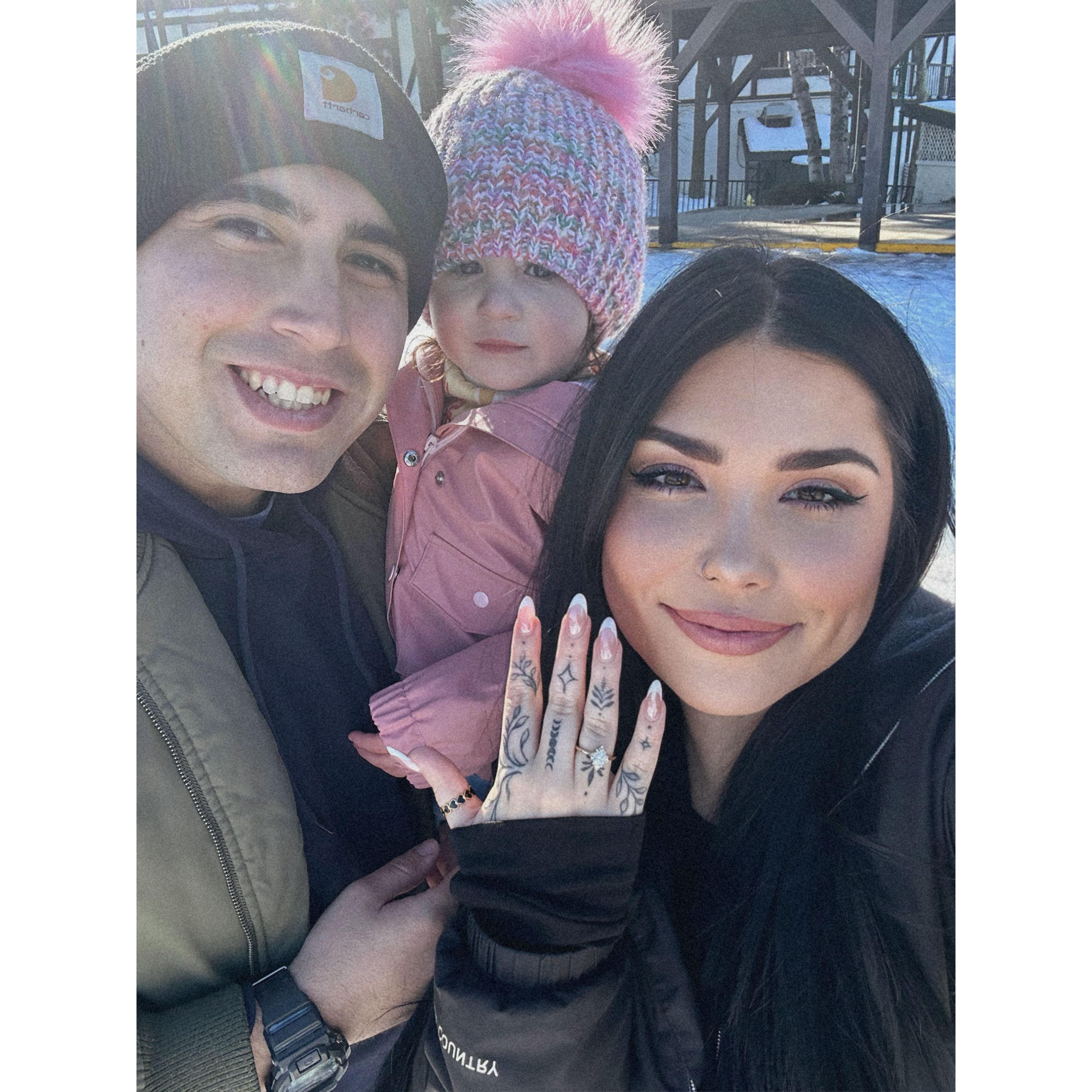 Engaged in Lake Arrowhead on Valentines Day