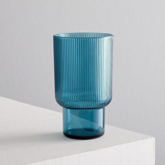 Fluted Acrylic Glassware, Highball, Silver Pine