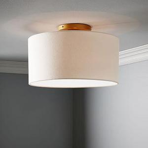 Fabric Shade Flushmount - Drum
