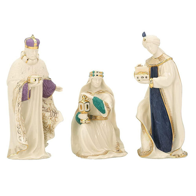 Lenox 6399943 First Blessing Nativity Three Kings Figurine Set