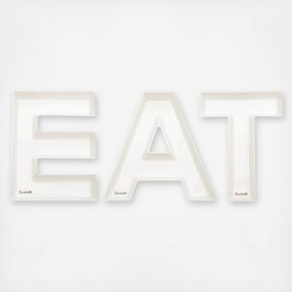 EAT 3-Piece Word Snack Dish Set