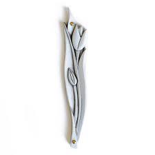Sculpted Metal Tulip Mezuzah