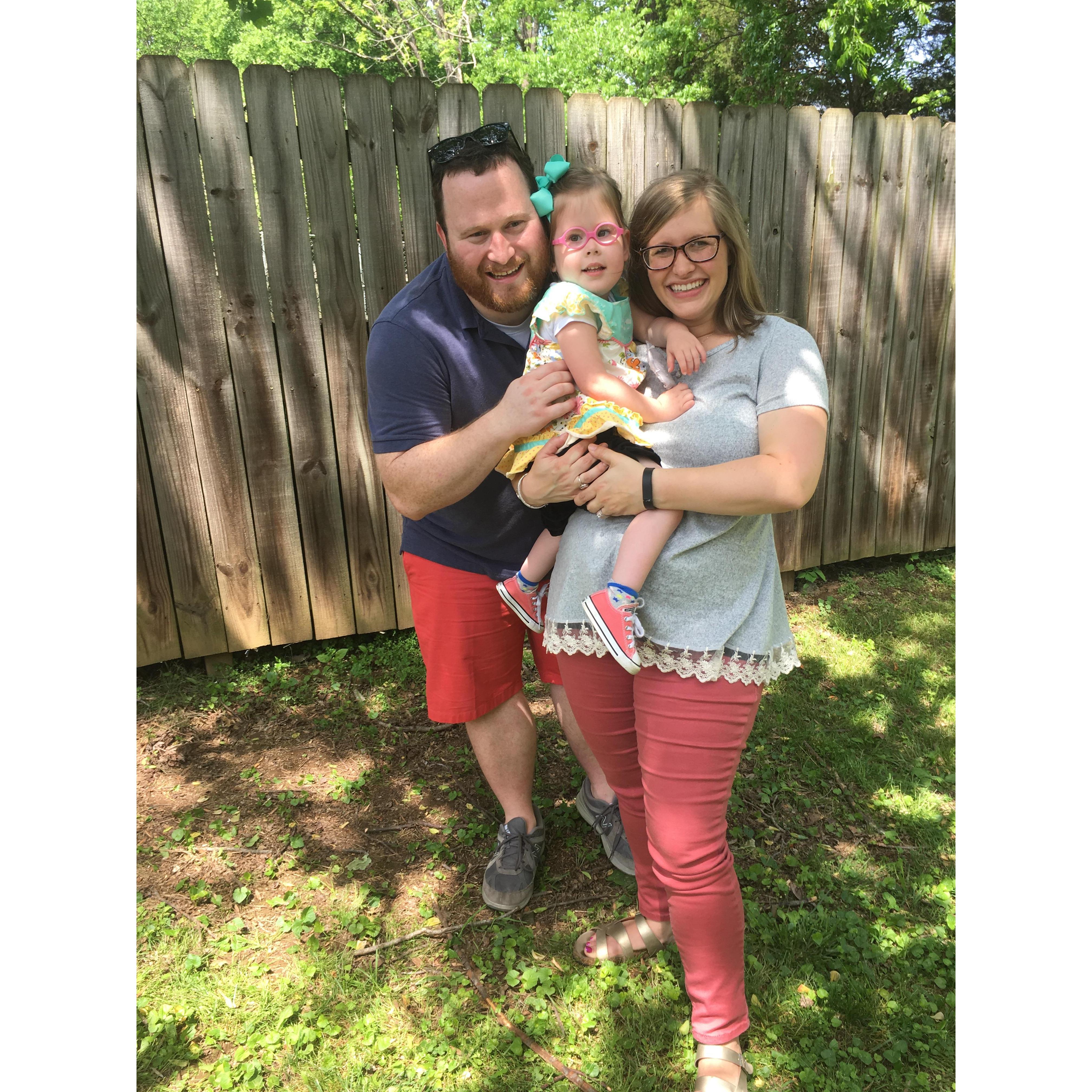 Erin, Chris, and Livy :) Waiting on baby brother Will to get here!