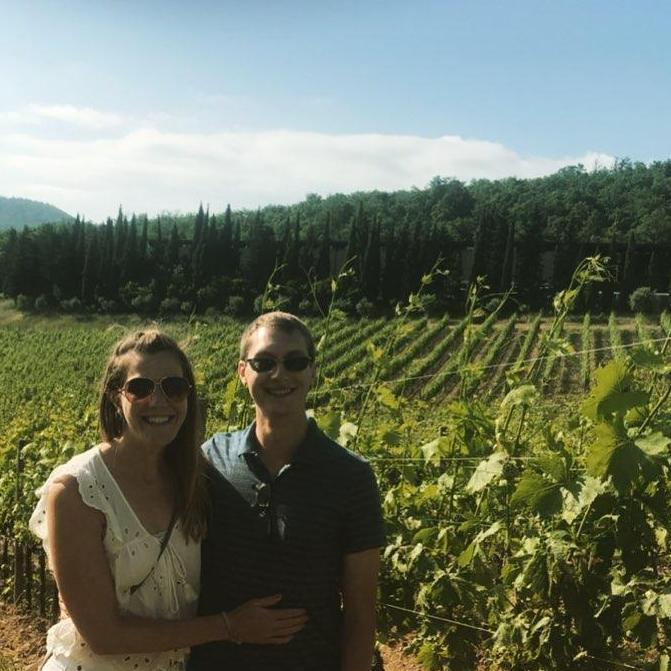 We visited one or two (maybe a few more) vineyards in the Chianti region of Italy.