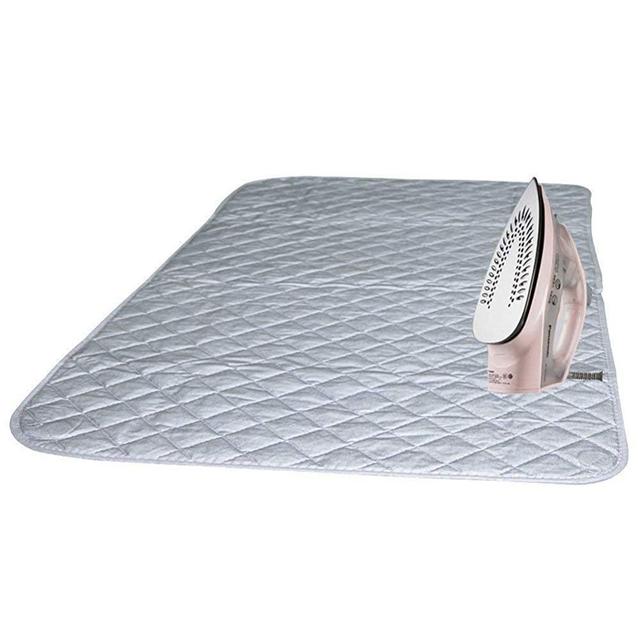 Magnetic Ironing Mat Blanket Ironing Board Replacement,Iron Board Alternative Cover/Quilted Washer Dryer Heat Resistant Pad/Portable Ironing Board Cover/Mat Grey 33"X 18"