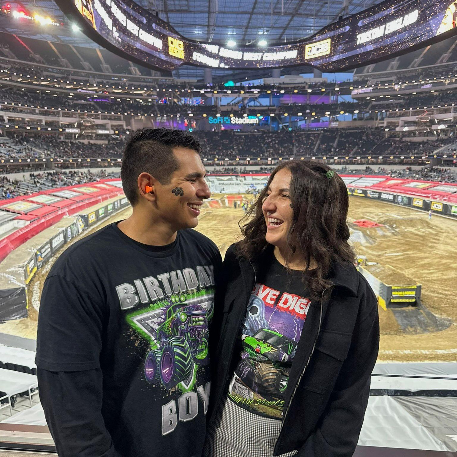 Celebrating Parker's 27th at none other than Monster Jam
