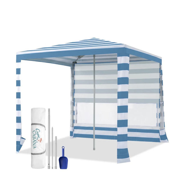 Feather-Lift 6.5' x 6.5' Beach Cabana Tent | 1 Sidewall