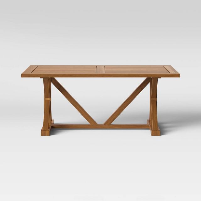 Morie Farmhouse Wood Rectangle Dining Table - Natural - Threshold™