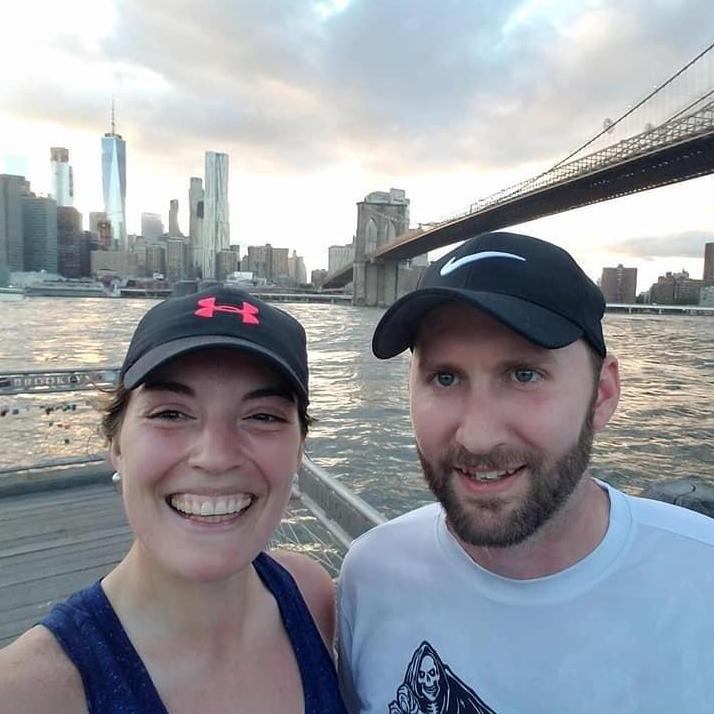 Run over the Brooklyn Bridge in NYC