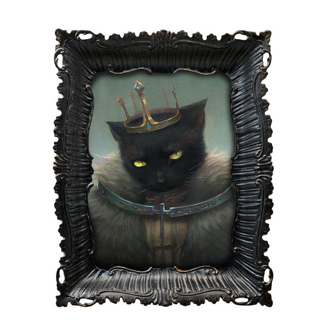 YULINKLIN 5x7 Vintage Picture Frame, Antique Black Gothic Ornate Baroque Style Photo Frame with Glass, Ideal for Dark Fantasy Art, Retro Tabletop & Wall Hanging Home Decor