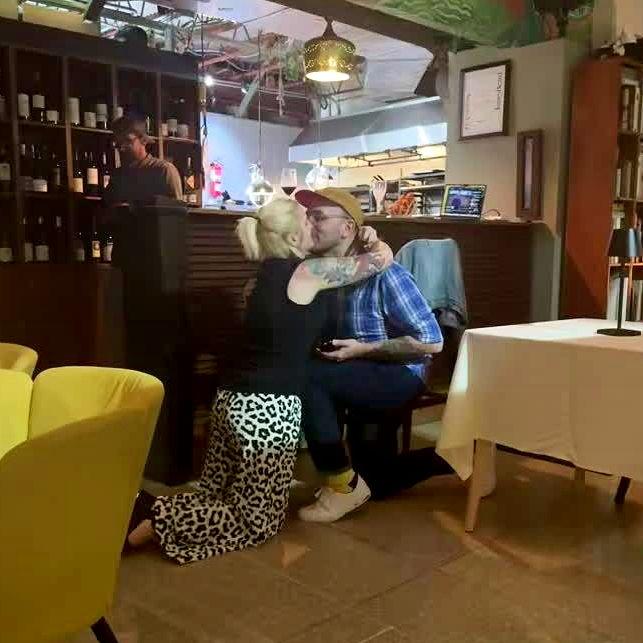 Jason proposed at our favorite restaurant, with the help of Chef Carlos, to our song "Ran" by Future Islands! I was SHOCKED!