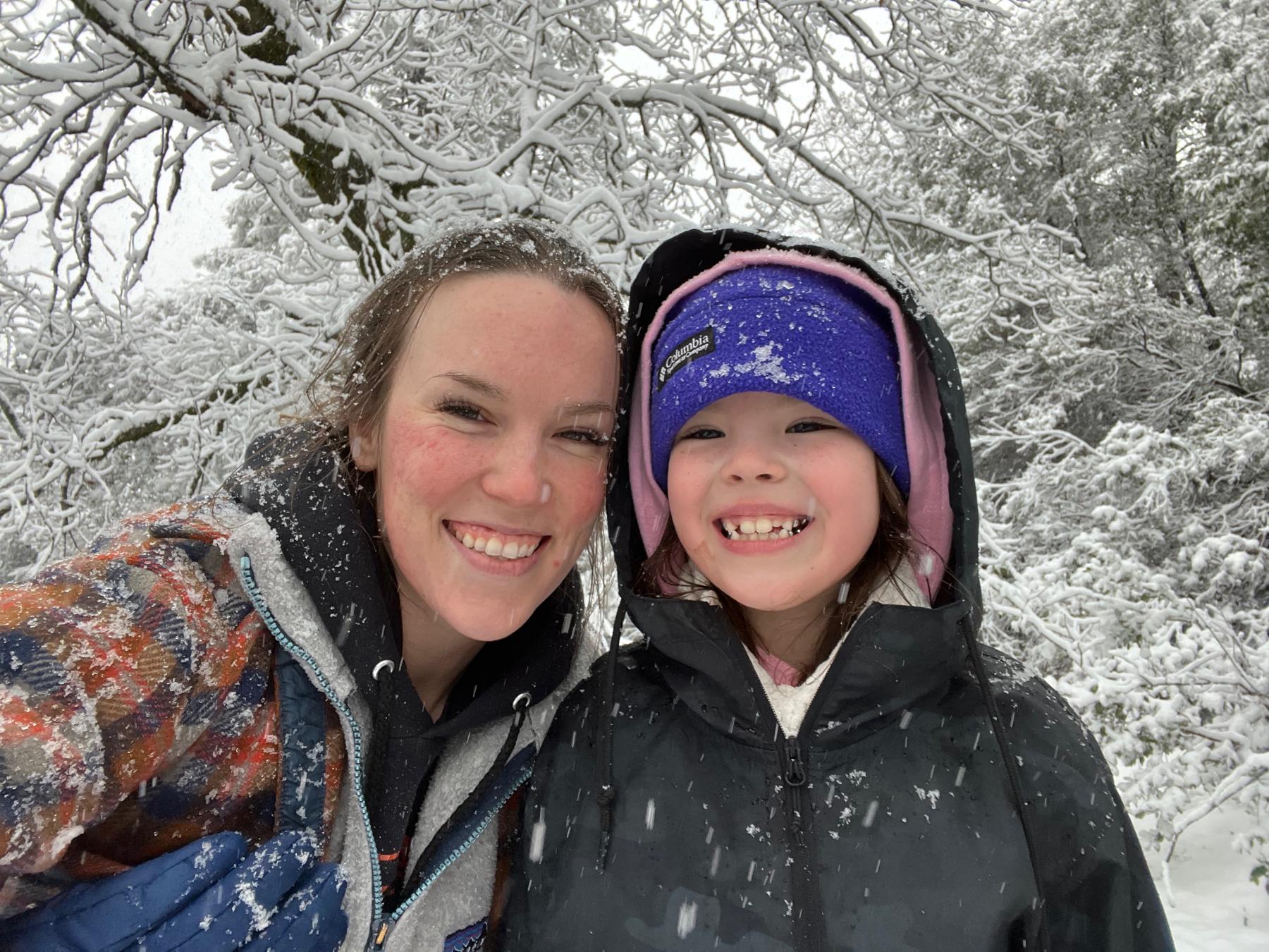 Reagy and mommy in the first 2023 snow!!
