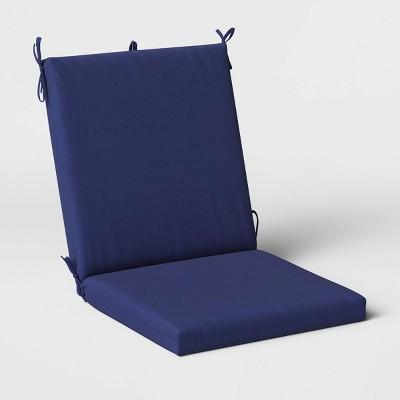 Woven Outdoor Chair Cushion DuraSeason Fabric&#8482; Navy - Threshold&#8482;