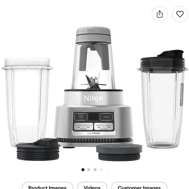 Ninja - Foodi Smoothie Bowl Maker and Nutrient Extractor* 1200WP smartTORQUE 4 Auto-iQ Presets - Silver