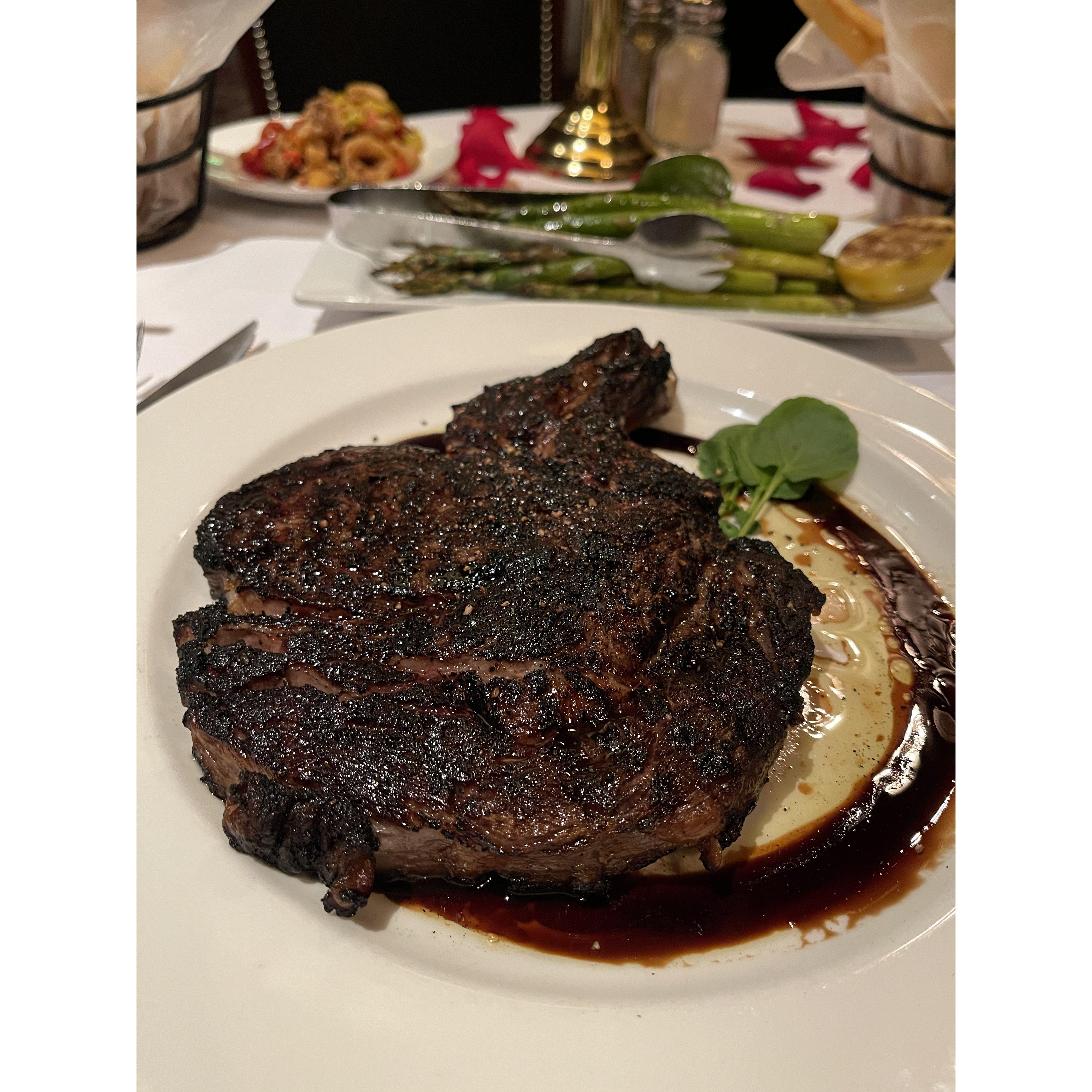 Porcini Rubbed Bone-In Ribeye with 15-Year Aged Balsamic