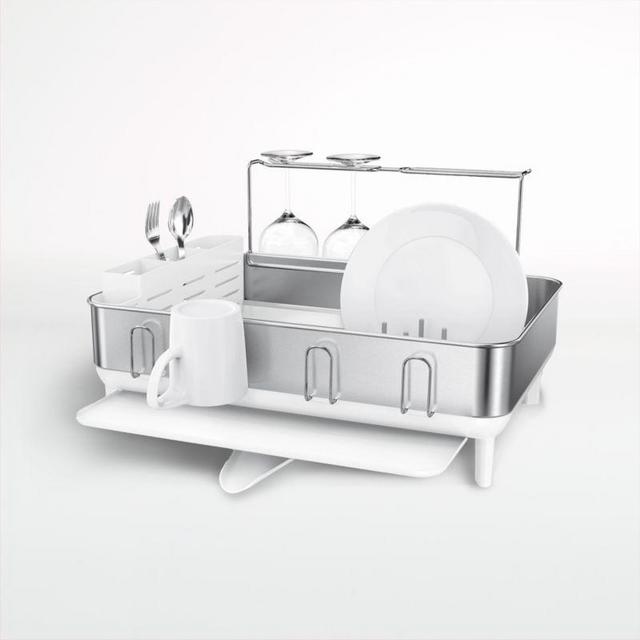 simplehuman ® White Steel Frame Dishrack