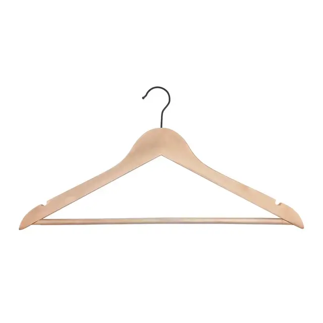 Simply Essential™ Wood Suit Hangers with Black Hooks (Set of 10)