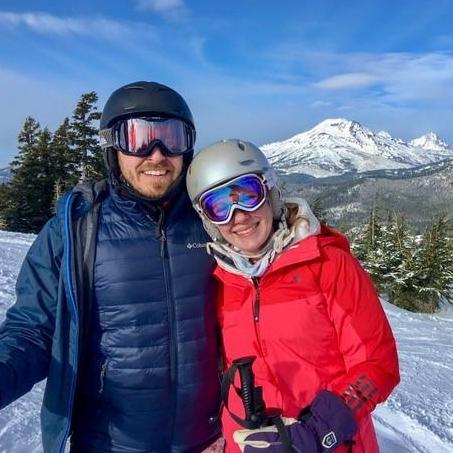 Right after Eric proposed on Mt. Bachelor