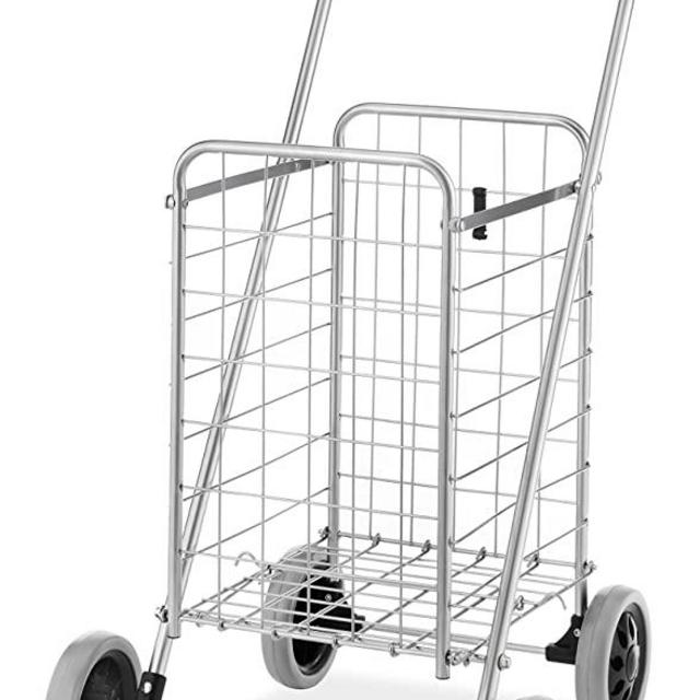Whitmor Utility Durable Folding Design for Easy Storage Shopping Cart