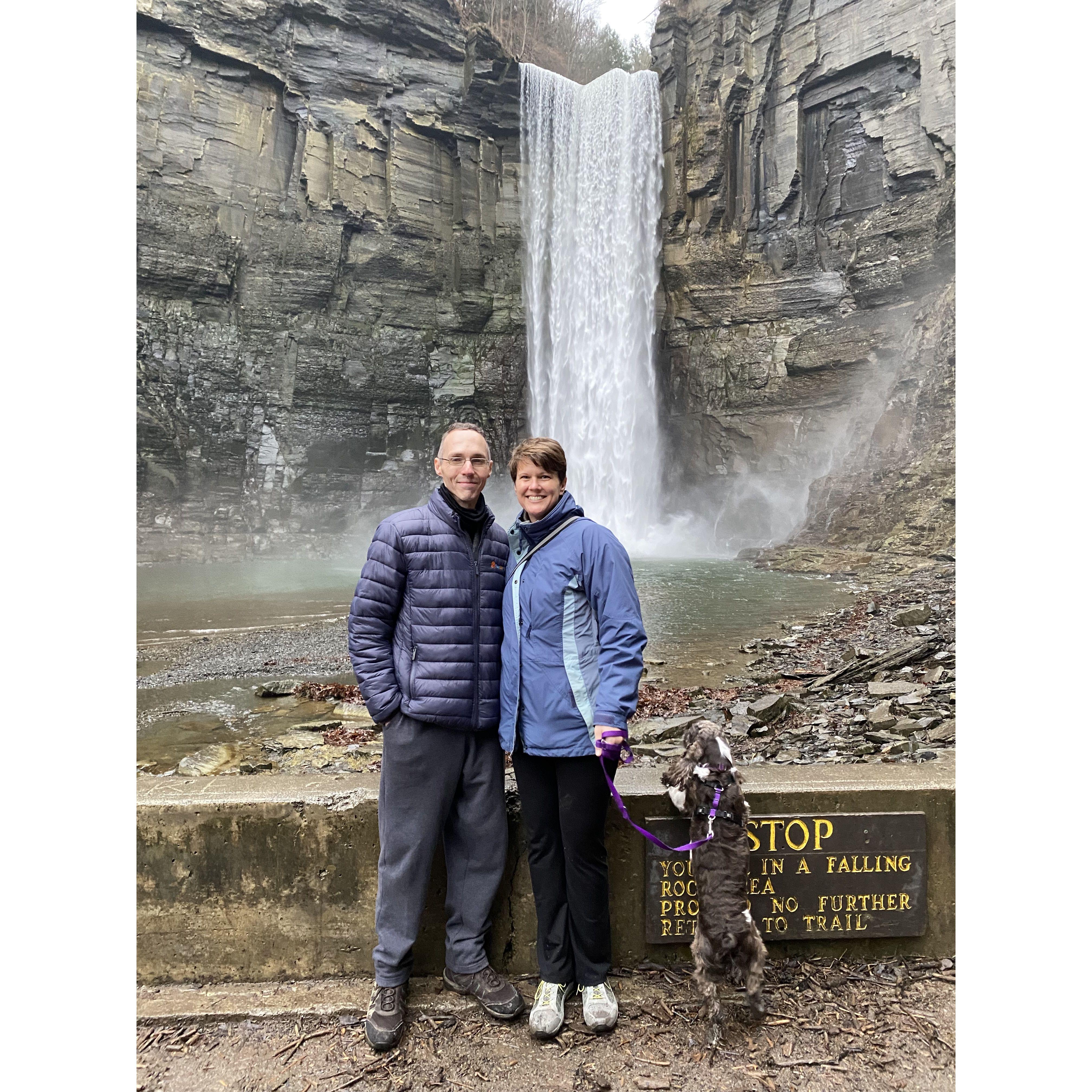 New Year's Day 2021 hiking at Taughannock Falls State Park outside Ithaca. This was Matt's first experience seeing the finger lakes!