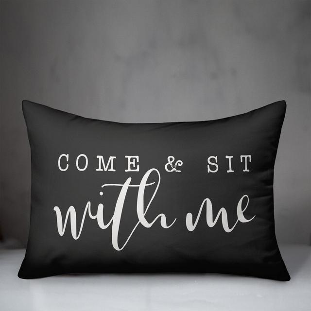 Luedtke Come and Sit with Me Bold Indoor/Outdoor Lumbar Pillow