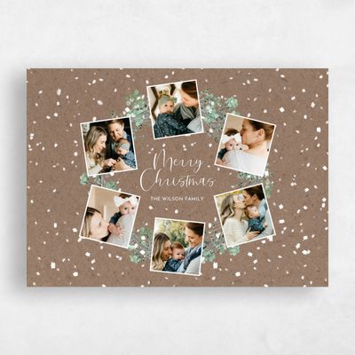 Natural, Brown Holiday Card - Oakes