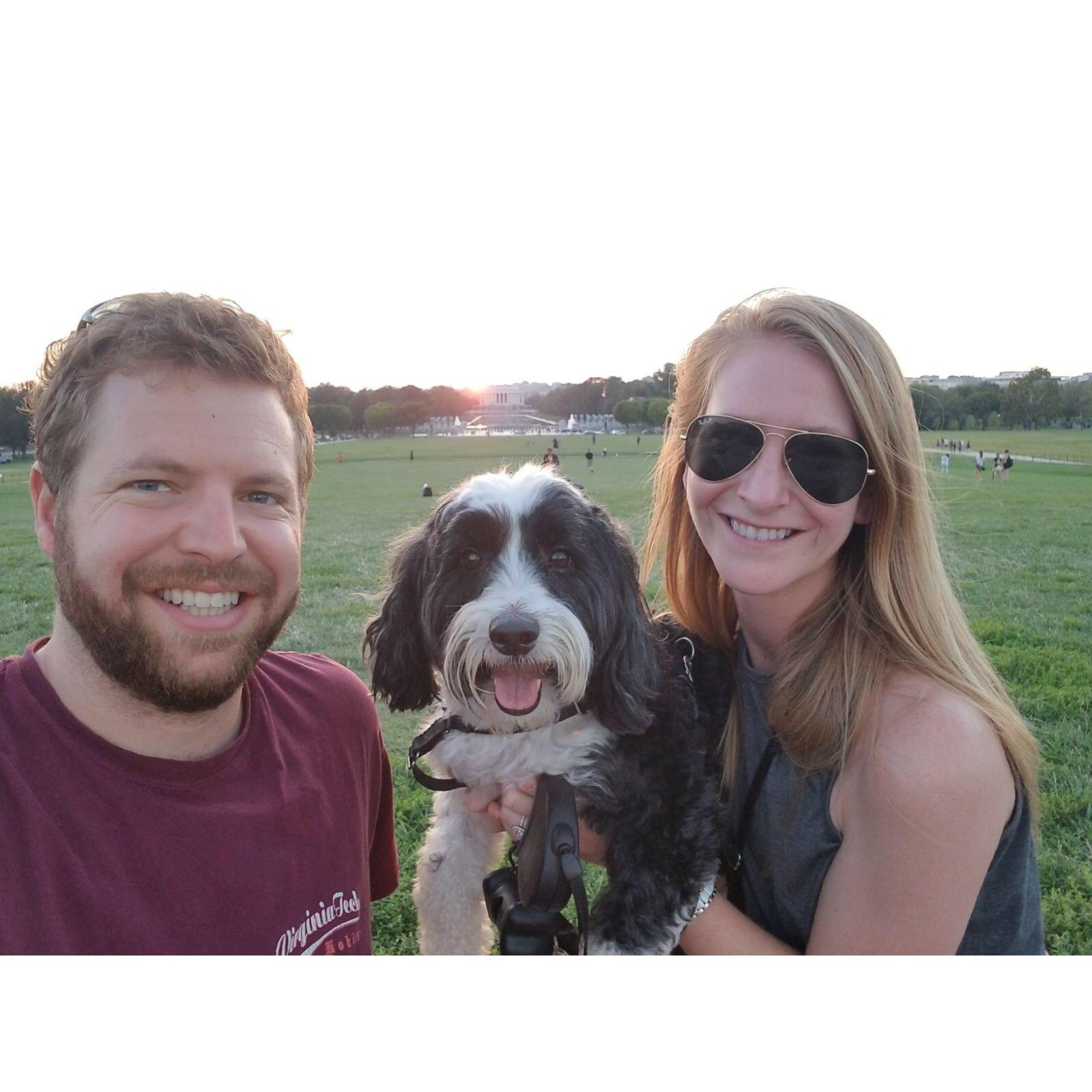 Family photo while watching the sunset over the Lincoln Memorial on a lazy Summer Sunday.