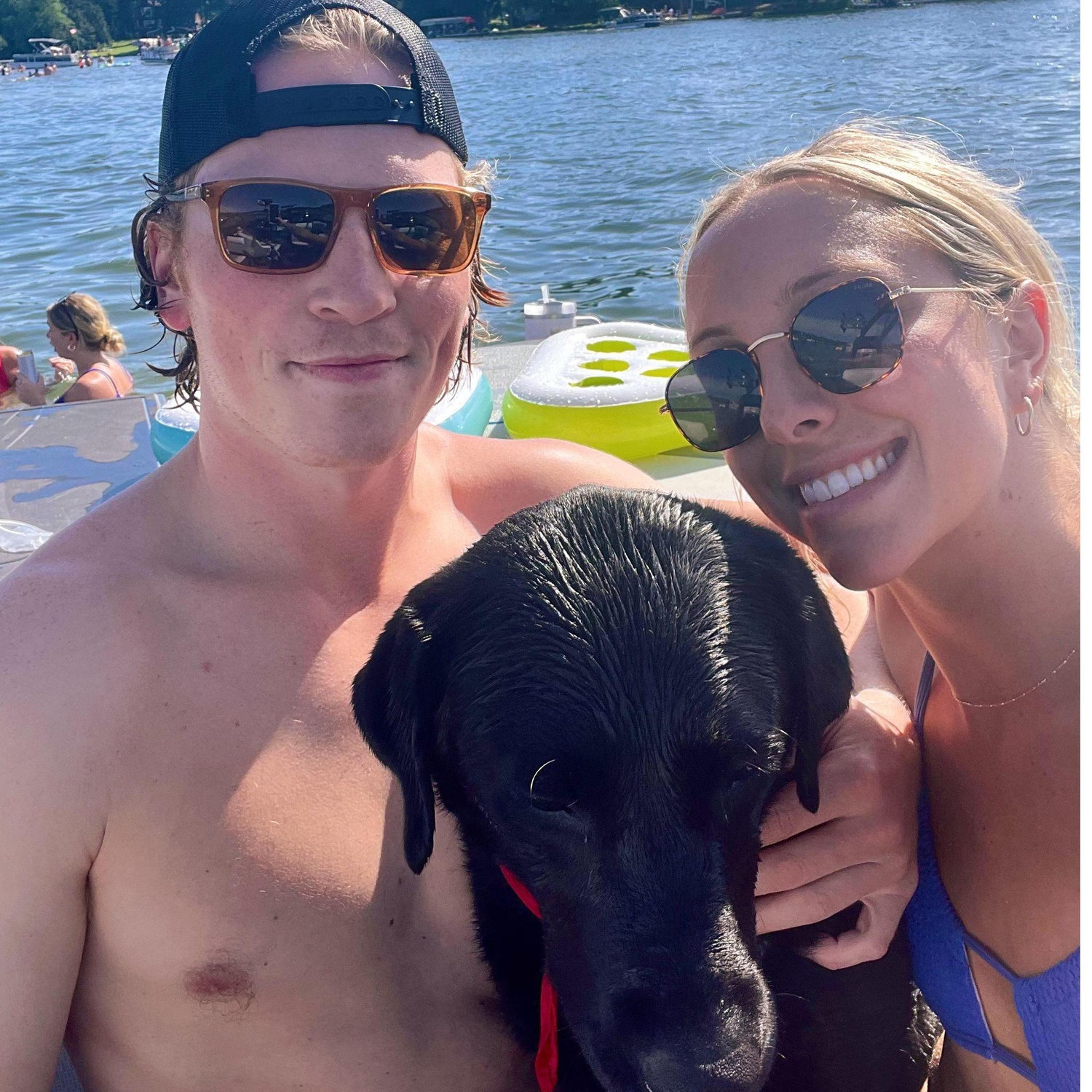 At Crosslake with Winnie on the 4th of July.