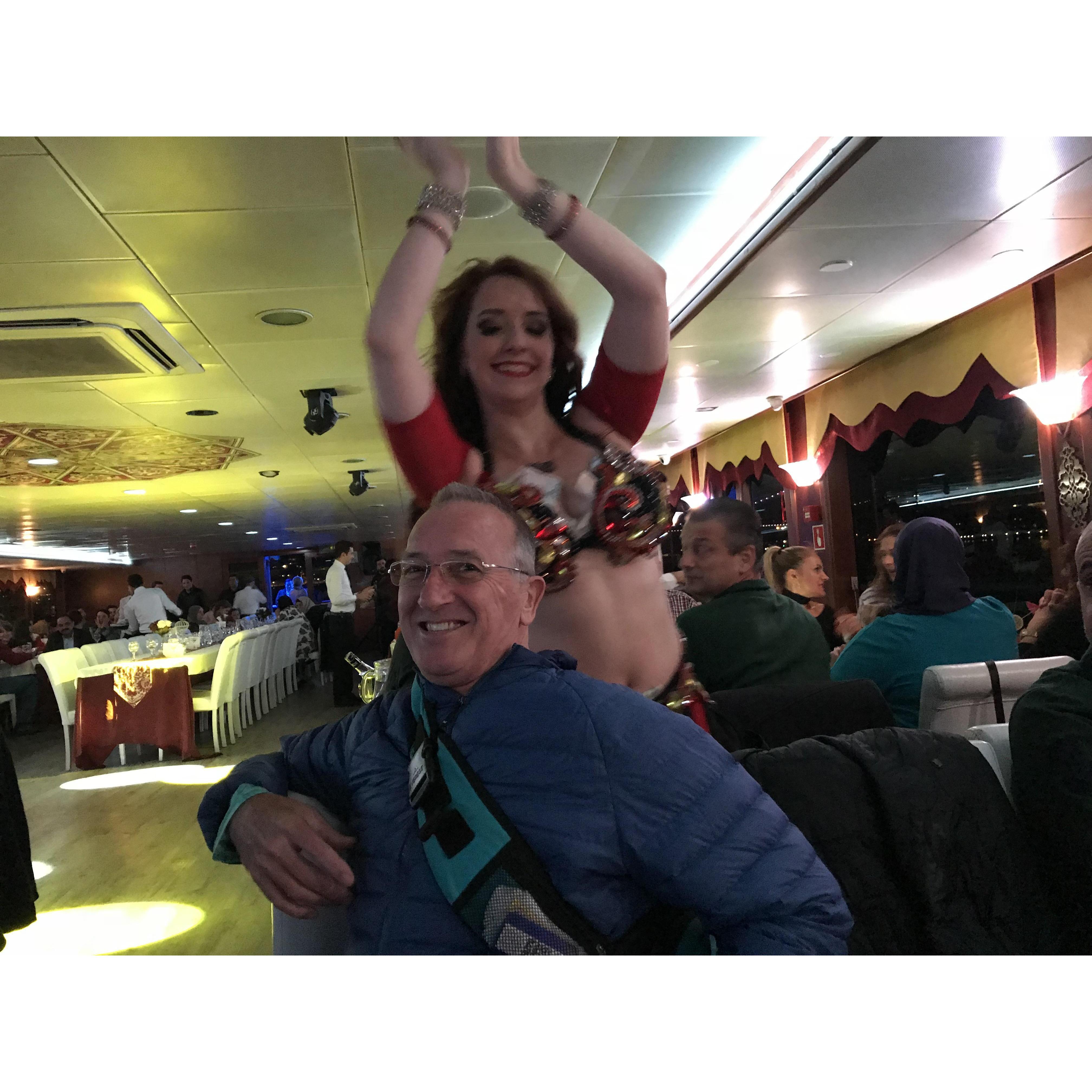 Istanbul, 2018. Night dinner cruise on Bosforus