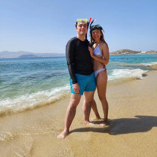 Enjoying the beaches of Naxos